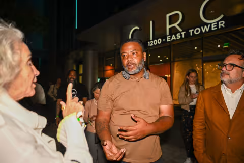 Founder and CEO James Highsmith, Gaia Box Los Angeles pilot launch party.