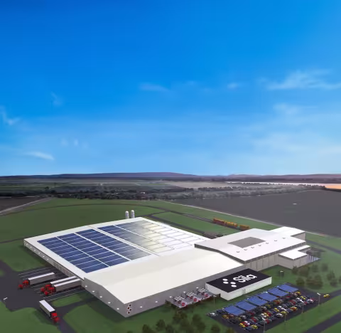 Facility rendering of the new Sila Nanotechnologies site in Moses Lake, Washington.