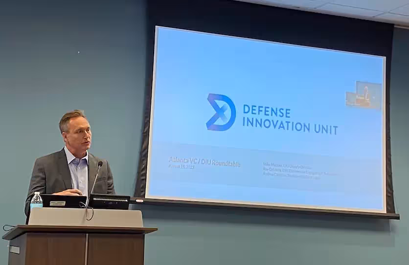 Mike Madsen presenting at ATDC.